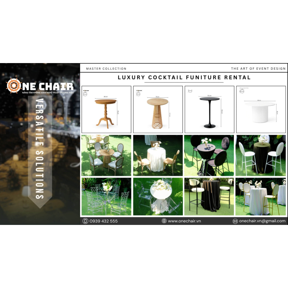  Dịch Vụ Cho Thuê Bàn Ghế Cocktail Cao Cấp Trọn Gói Tại TP.HCM | ONE CHAIR Nâng Tầm Không Gian Sự Kiện Chuyên Nghiệp