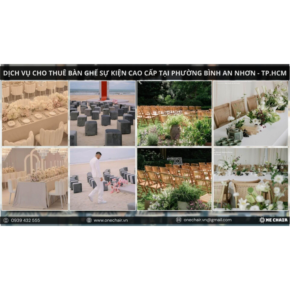 Dịch Vụ Cho Thuê Bàn Ghế Sự Kiện Cao Cấp Phường An Nhơn, TP. HCM | One Chair Nâng Tầm Không Gian Sự Kiện Đẳng Cấp