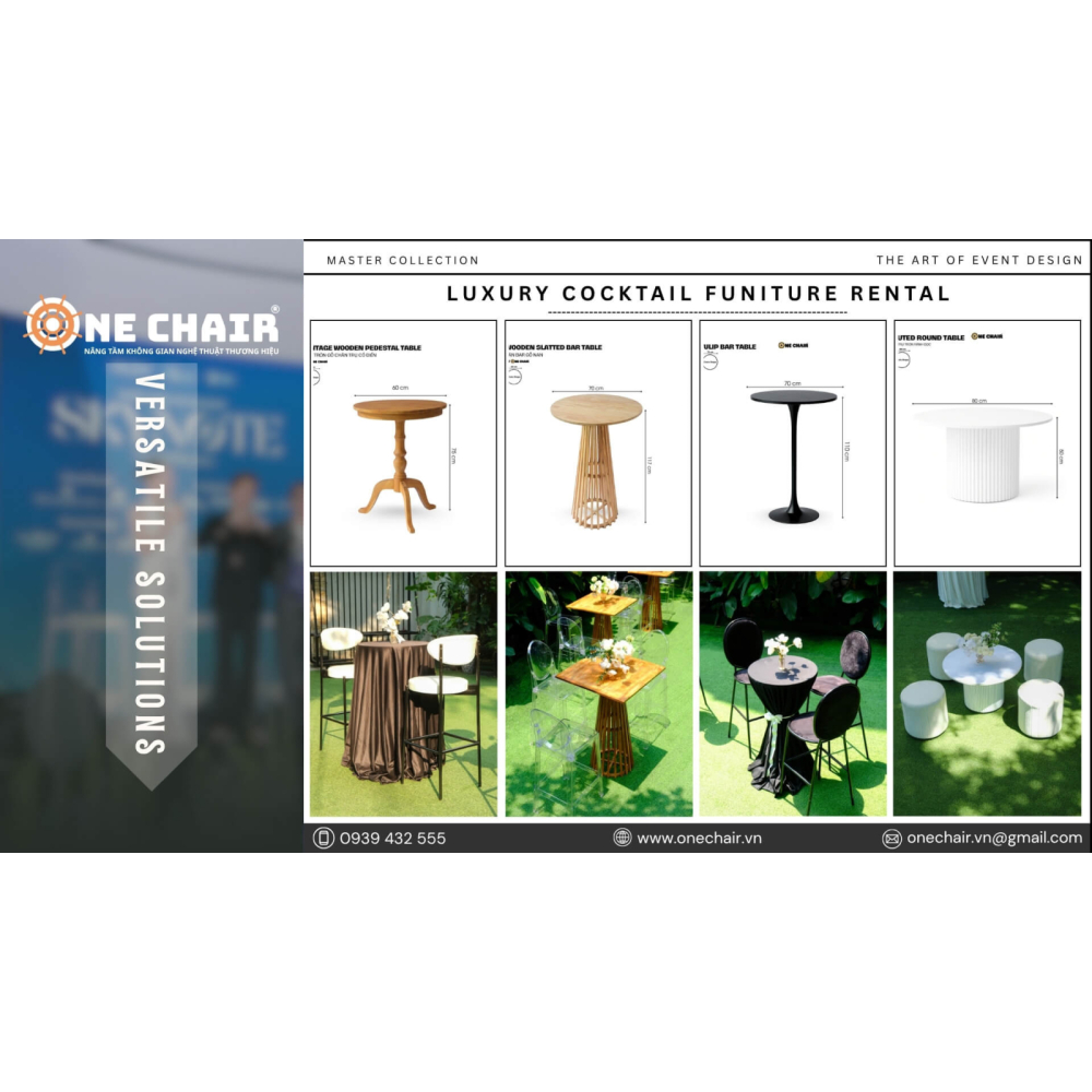  Top 5 Concept Bàn Ghế Cocktail Cao Cấp Tại TP.HCM - ONE CHAIR Nâng Tầm Không Gian Nghệ Thuật Thương Hiệu