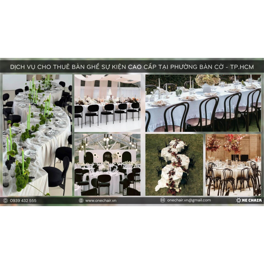 Phường Bàn Cờ, TPHCM - Setup Bàn Ghế Sự Kiện Như Tác Phẩm Nghệ Thuật | ONE CHAIR