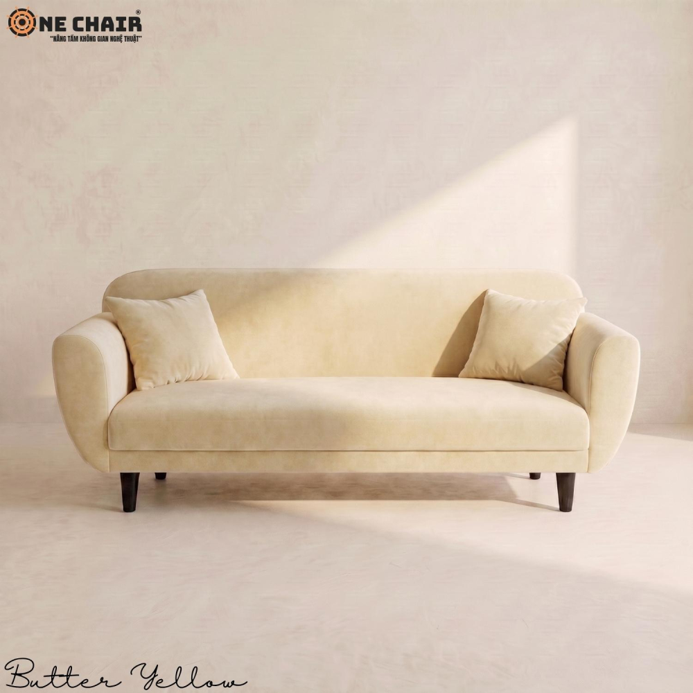 Long Sofa – Butter Yellow