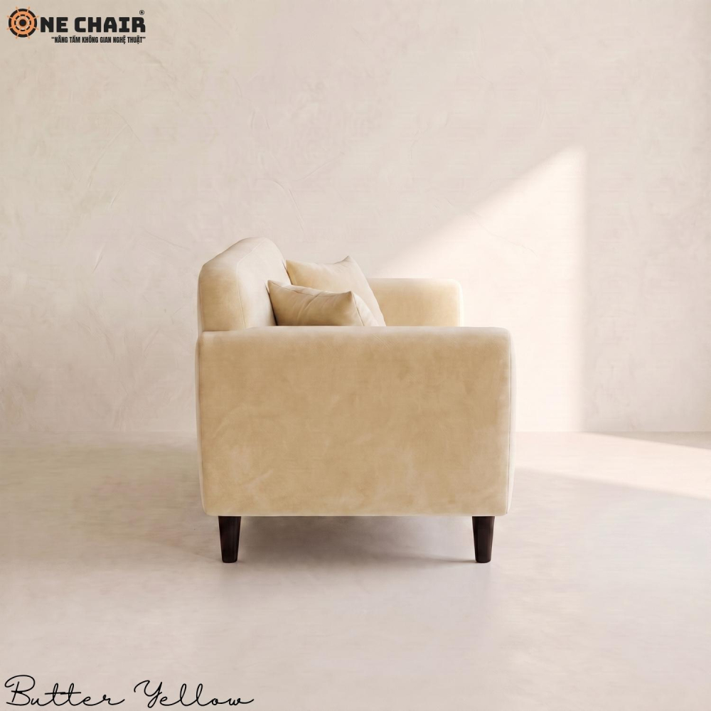 Long Sofa – Butter Yellow