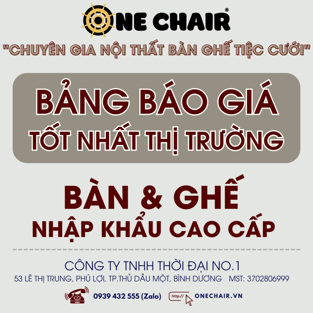 Báo Giá Dịch Vụ Thuê Bàn Ghế Sự Kiện Tiệc Đám Cưới Tốt Nhất | ONE CHAIR