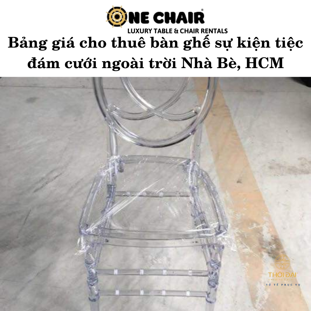 Bảng giá cho thuê bàn ghế sự kiện tiệc đám cưới ngoài trời Nhà Bè, HCM.