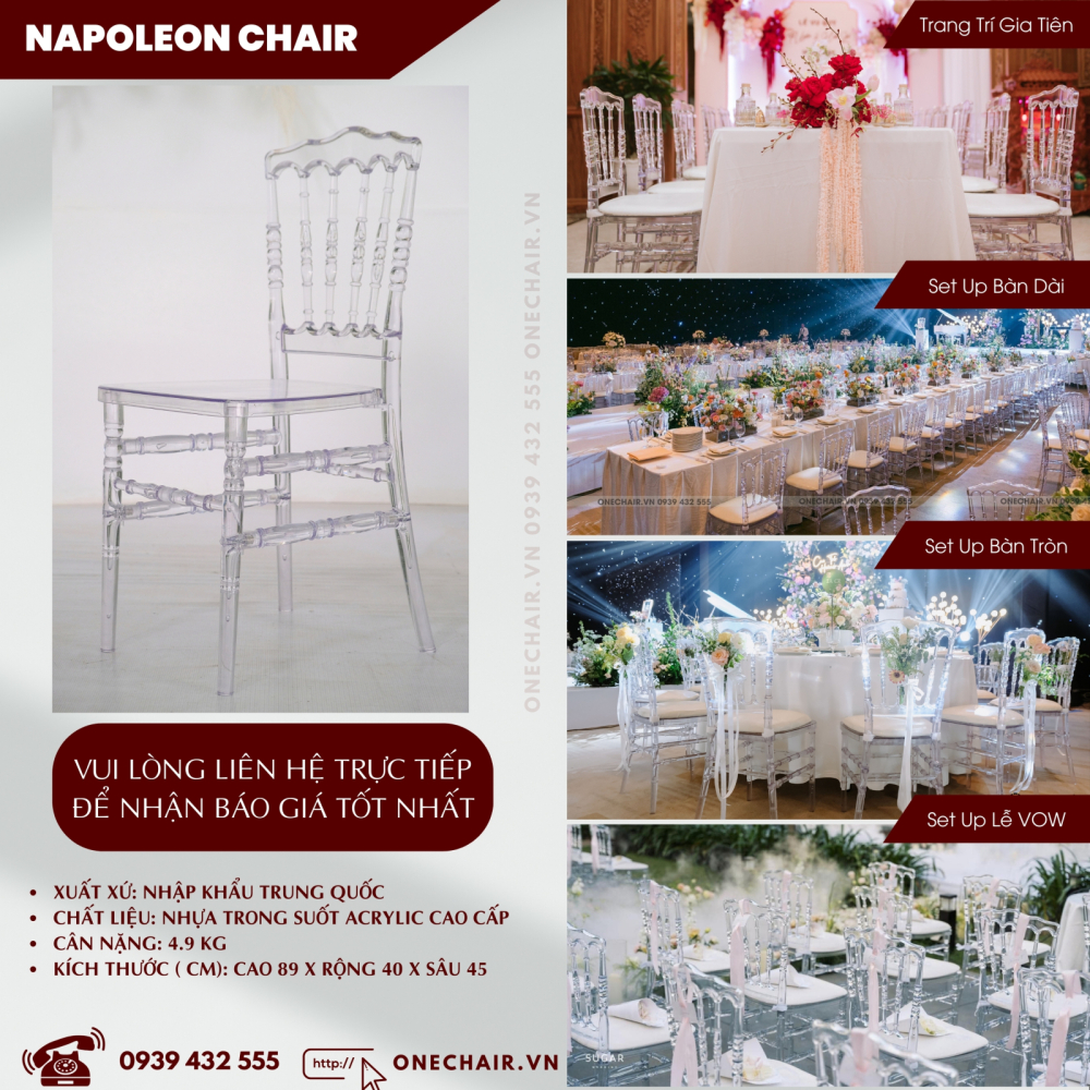 Báo Giá Dịch Vụ Thuê Bàn Ghế Sự Kiện Tiệc Đám Cưới Tốt Nhất | ONE CHAIR