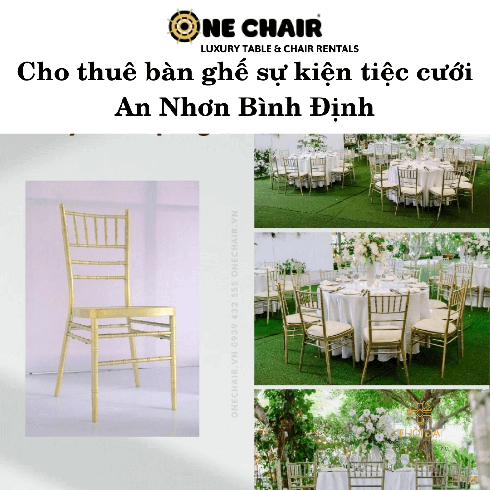 Cho thuê bàn ghế sự kiện tiệc cưới An Nhơn Bình Định
