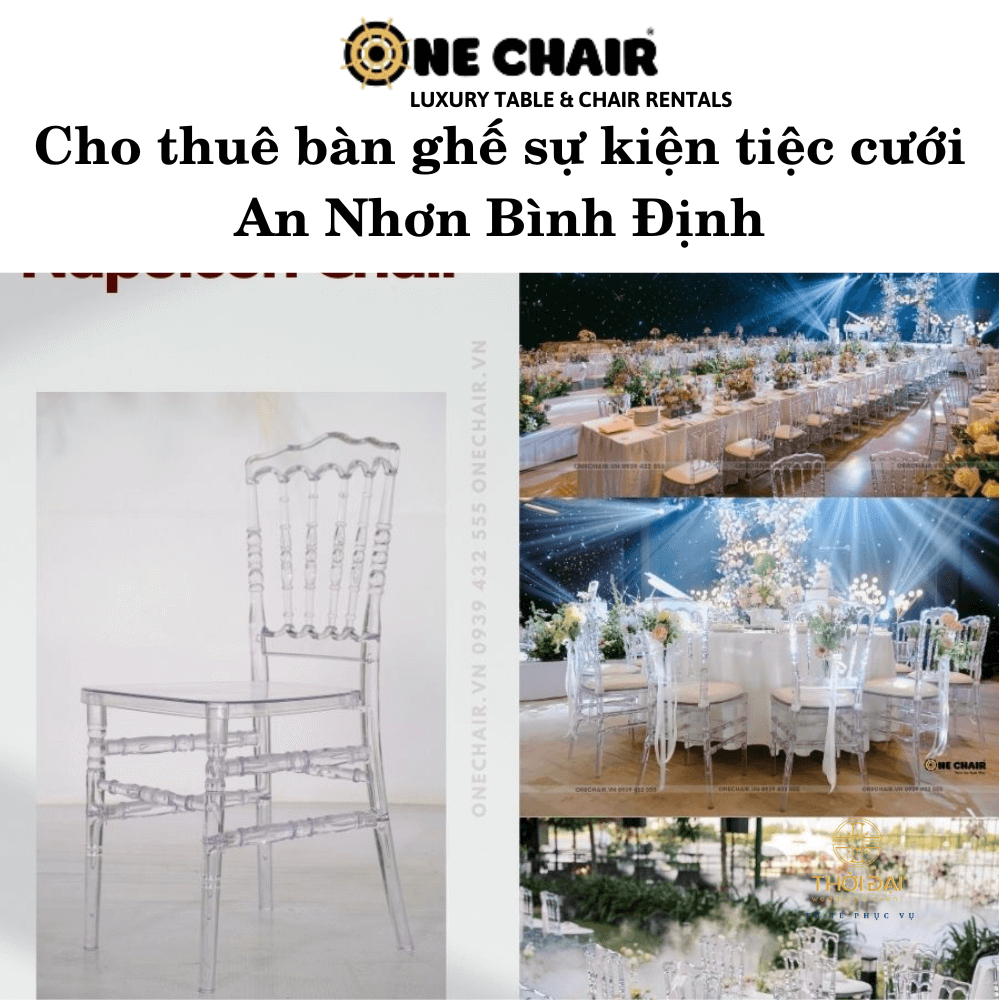 Cho thuê bàn ghế sự kiện tiệc cưới An Nhơn Bình Định