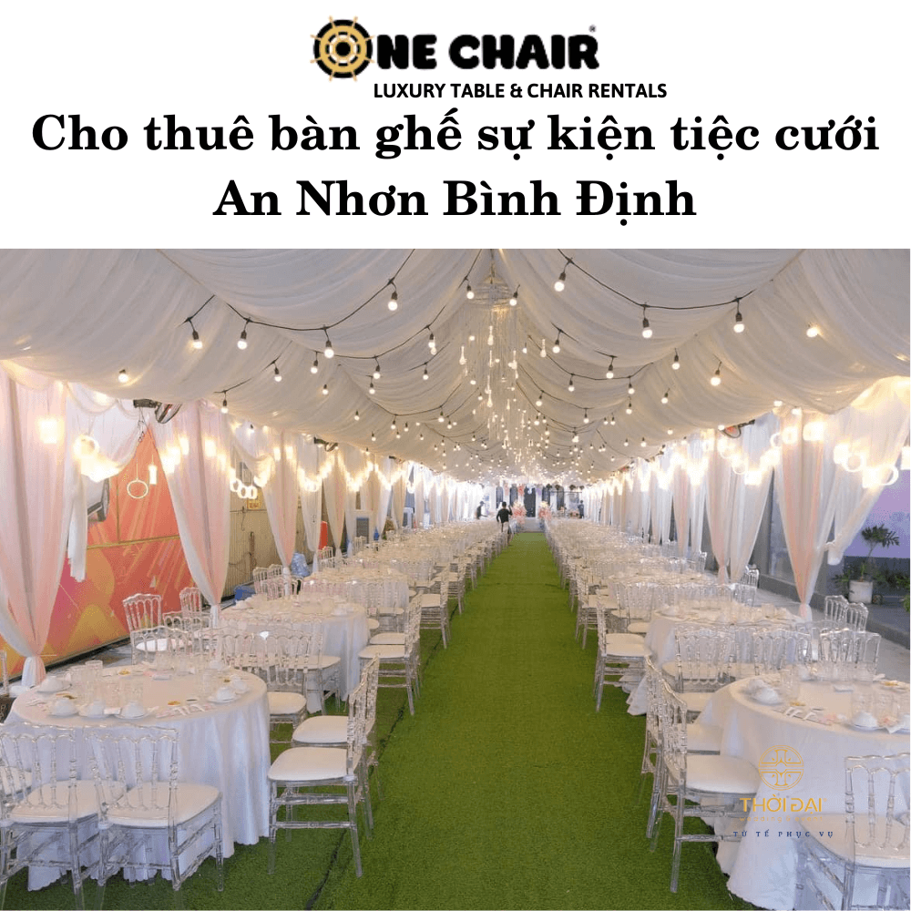 Cho thuê bàn ghế sự kiện tiệc cưới An Nhơn Bình Định