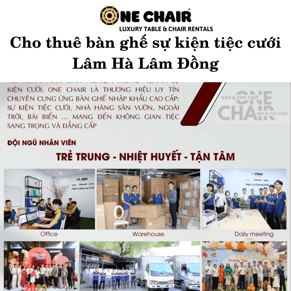 Cho thuê bàn ghế sự kiện tiệc cưới Lâm Hà Lâm Đồng