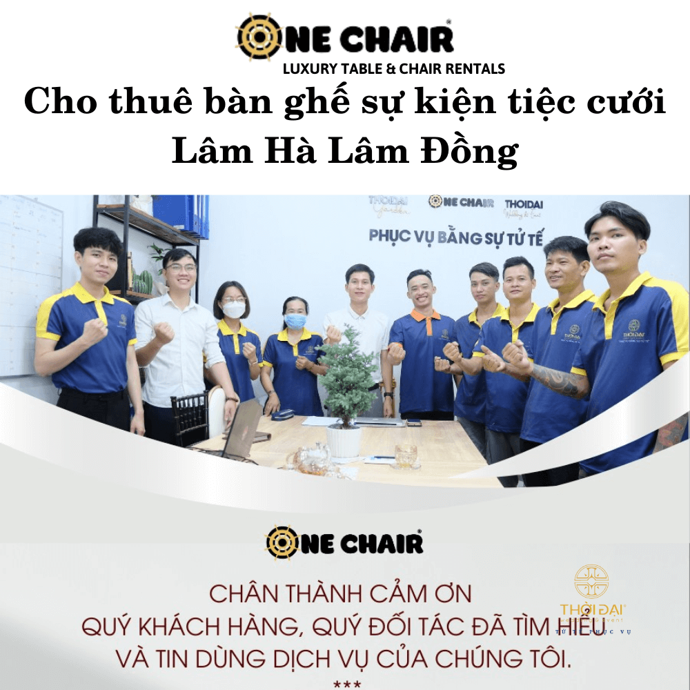 Cho thuê bàn ghế sự kiện tiệc cưới Lâm Hà Lâm Đồng