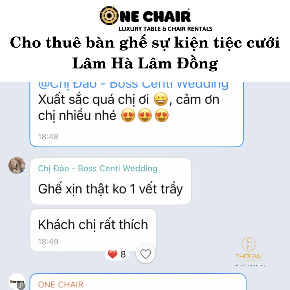 Cho thuê bàn ghế sự kiện tiệc cưới Lâm Hà Lâm Đồng