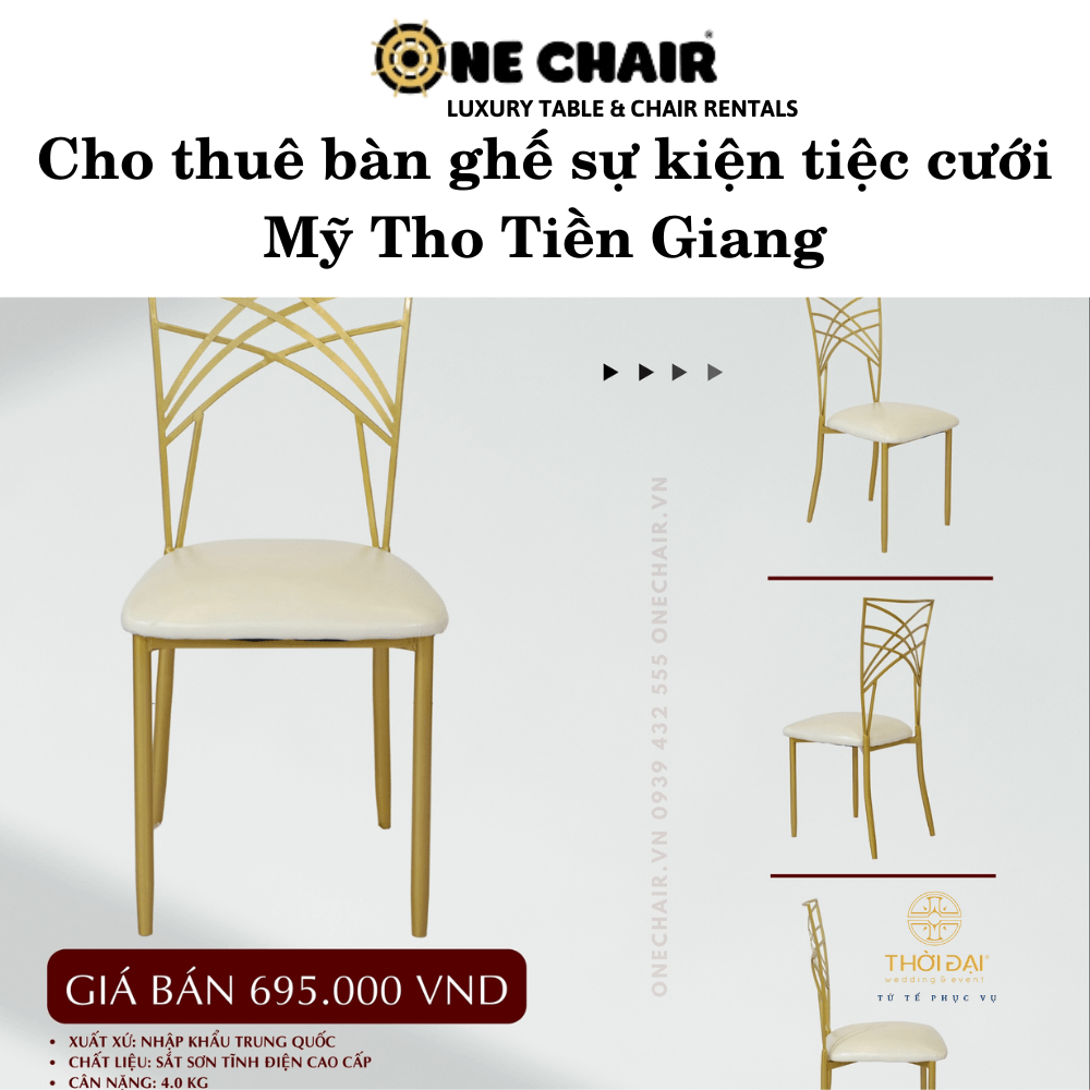 Cho thuê bàn ghế sự kiện tiệc cưới Mỹ Tho Tiền Giang