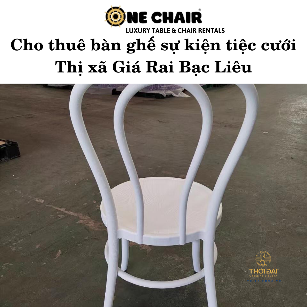 Cho thuê bàn ghế sự kiện tiệc cưới Thị xã Giá Rai Bạc Liêu