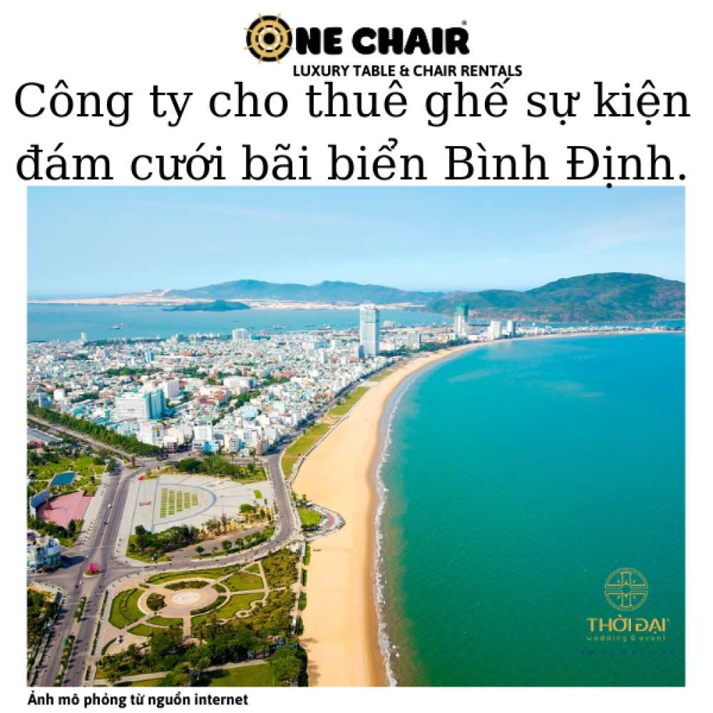 Công ty cho thuê ghế sự kiện đám cưới bãi biển Bình Định.