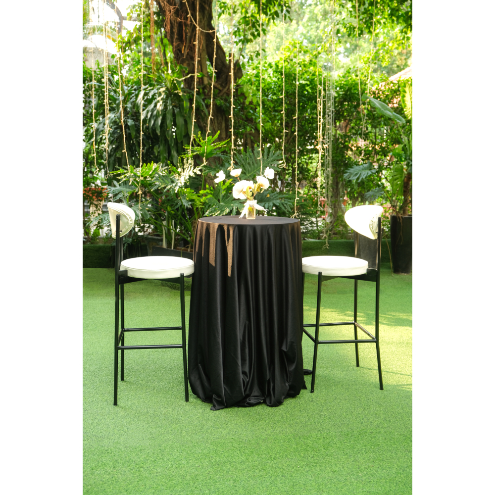 Velvet Bar – Ghế Bar Lưng Cong & Bàn Bar Tròn / Bàn Cocktail Tinh Tế Trong Từng Đường Nét