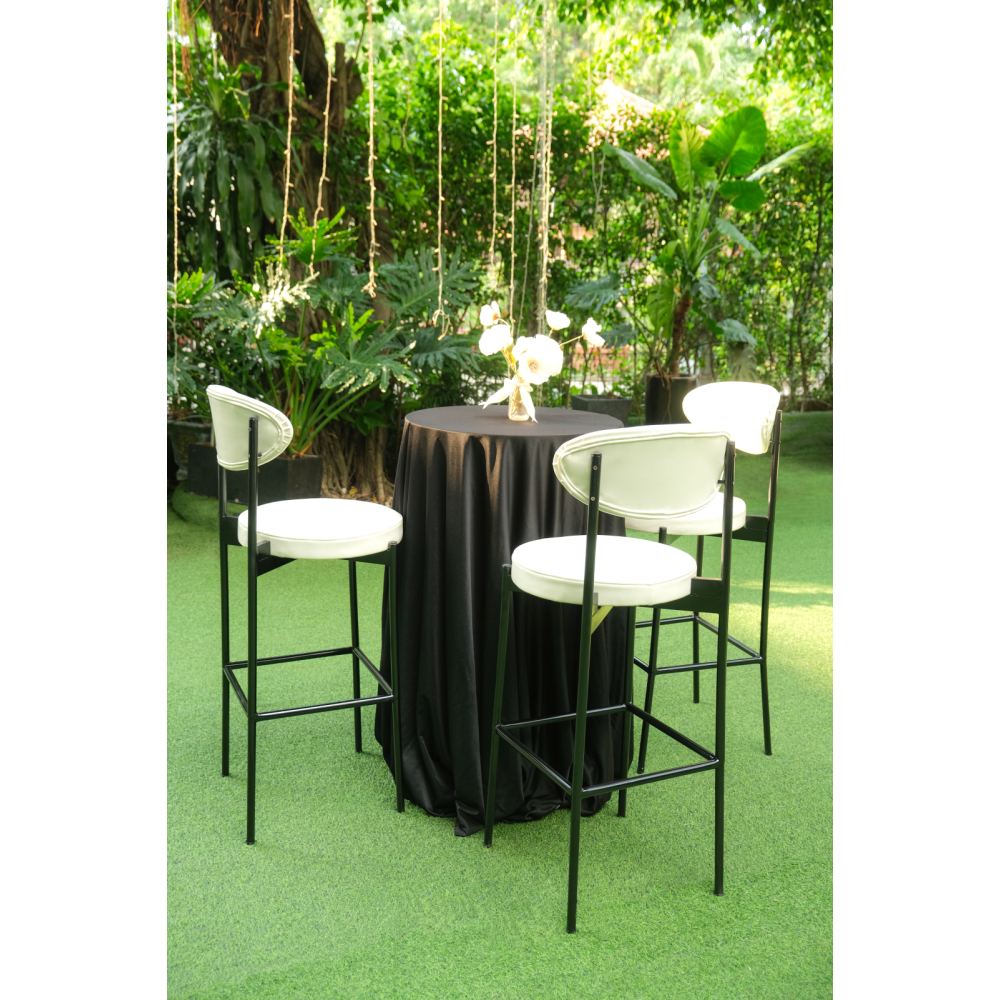Velvet Bar – Ghế Bar Lưng Cong & Bàn Bar Tròn / Bàn Cocktail Tinh Tế Trong Từng Đường Nét
