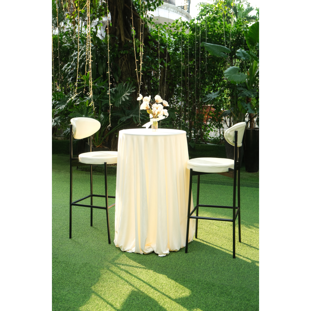 Velvet Bar – Ghế Bar Lưng Cong & Bàn Bar Tròn / Bàn Cocktail Tinh Tế Trong Từng Đường Nét
