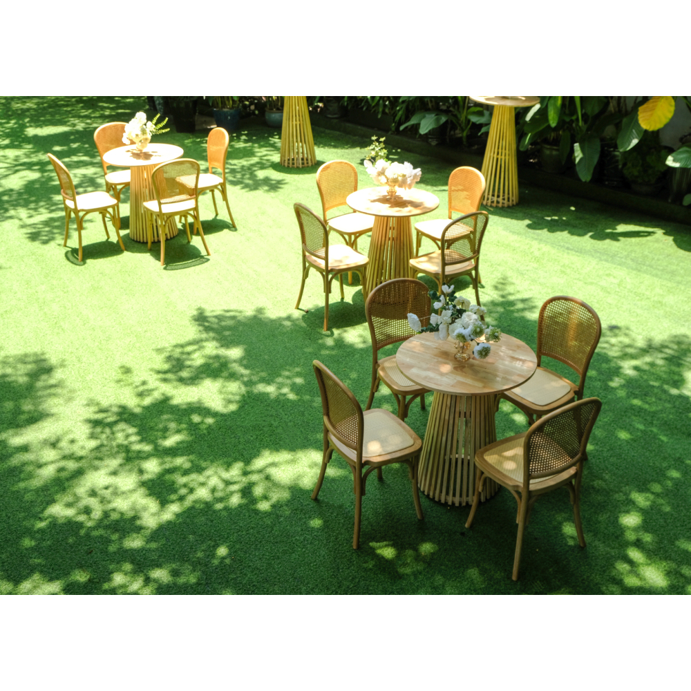 Caneback Chair – Bàn Cocktail Gỗ / Tinh Tế Mộc Mạc Trong Không Gian Vườn Nắng
