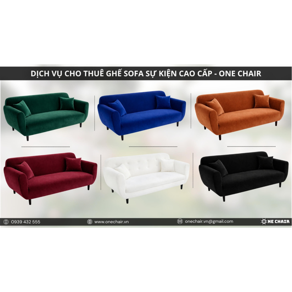 Cho Thuê Ghế Sofa Sự Kiện Cao Cấp, Sang Trọng - Khi Thiết Kế Gặp Cảm Xúc & Trải Nghiệm Cùng ONE CHAIR