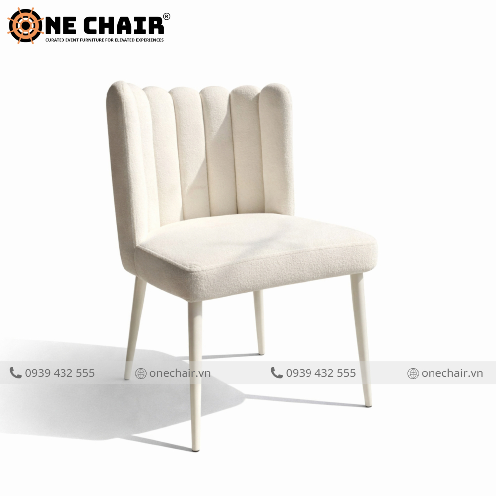 Tulip Chair – Trắng Kem | Ghế Sofa Mini Sang Trọng