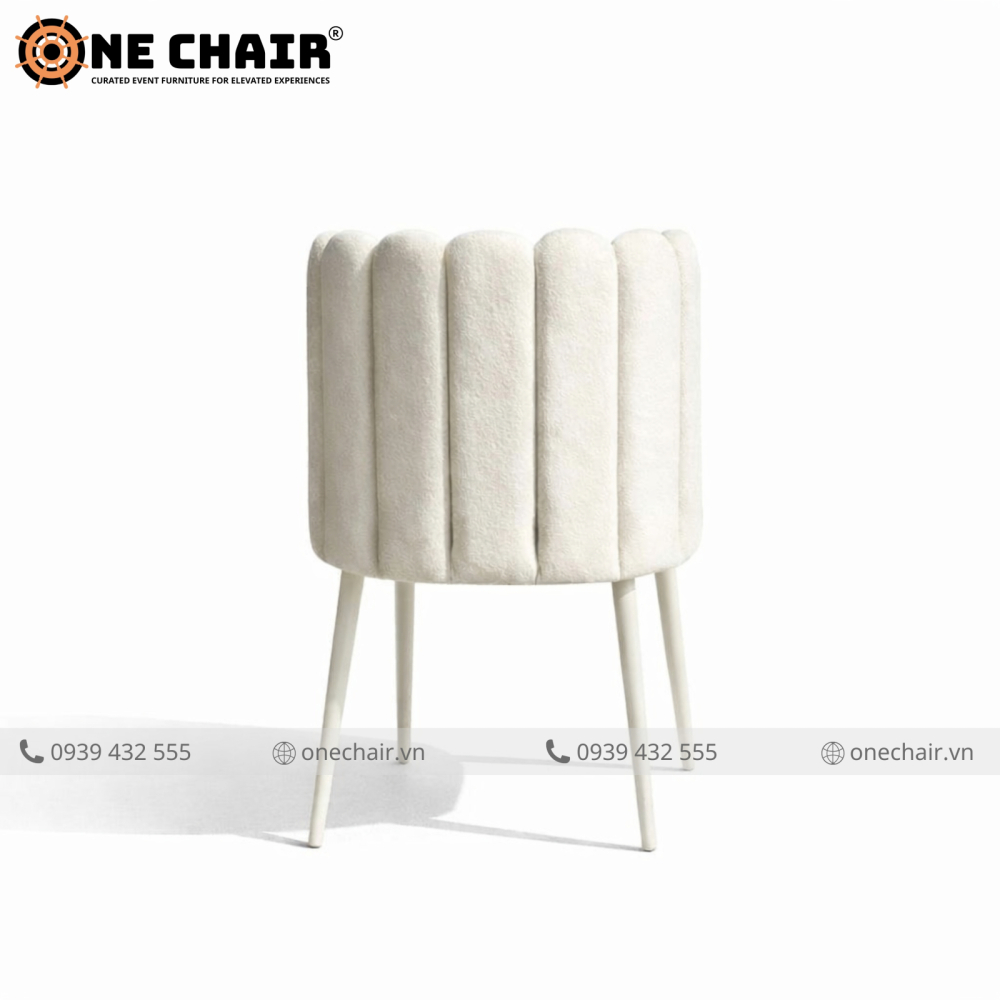 Tulip Chair – Trắng Kem | Ghế Sofa Mini Sang Trọng