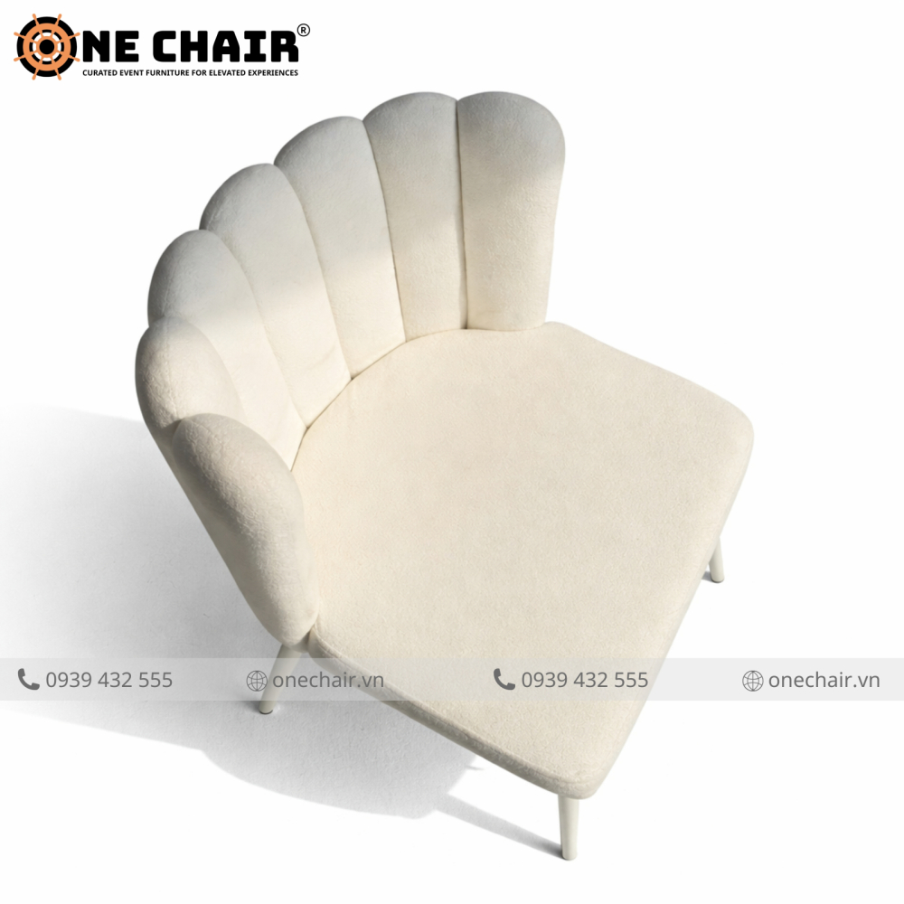 Tulip Chair – Trắng Kem | Ghế Sofa Mini Sang Trọng