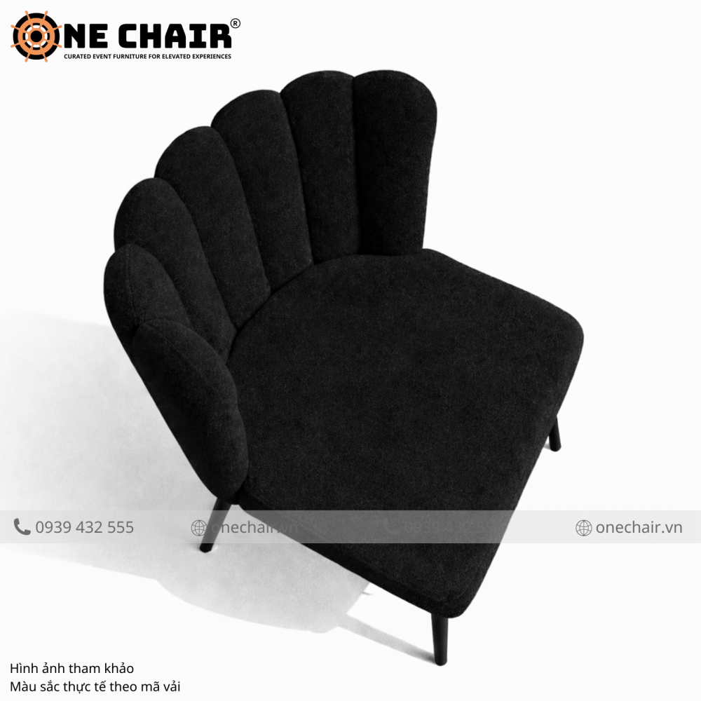 Sofa Tulip Cao Cấp Màu Đen – Tuyên Ngôn Dark Luxury Cho Sự Kiện Thống Trị Mọi Khung Hình
