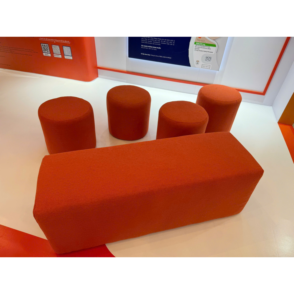 Ghế Lounge Bench Cam – Năng Động & Tạo Điểm Nhấn Không Gian
