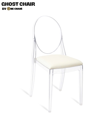 Ghost Chair – Nệm Màu Trắng | Ghế Sự Kiện Trong Suốt