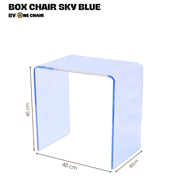 GHẾ SỰ KIỆN CAO CẤP | BOX CHAIR SKY BLUE – TINH KHIẾT, TƯƠI MỚI, THANH LỊCH