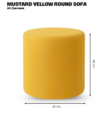 Ghế Sofa Đôn Tròn Màu Vàng Mustard – Rực Rỡ & Năng Động Trong Mọi Sự Kiện