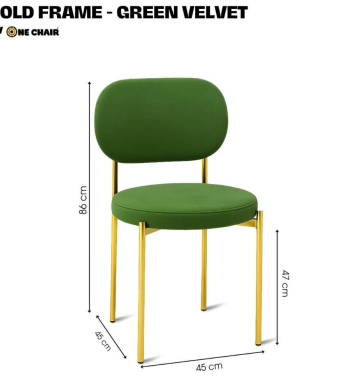 Ghế Velvet Xanh Lá Khung Vàng – Điểm Nhấn Tinh Tế Cho Tiệc Cưới & Sự Kiện VIP