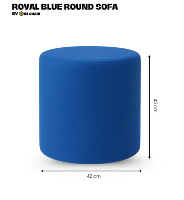 Ghế Sofa Đôn Tròn Màu Royal Blue – Mạnh Mẽ & Sang Trọng Cho Sự Kiện