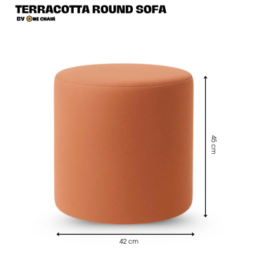 Ghế Sofa Đôn Tròn Màu Terracotta – Ấm Áp & Phá Cách Cho Sự Kiện Phong Cách Boho