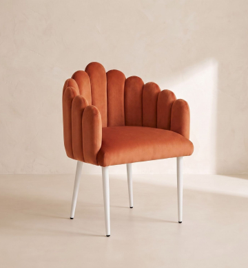 Bloom Accent Chair – Burnt Orange