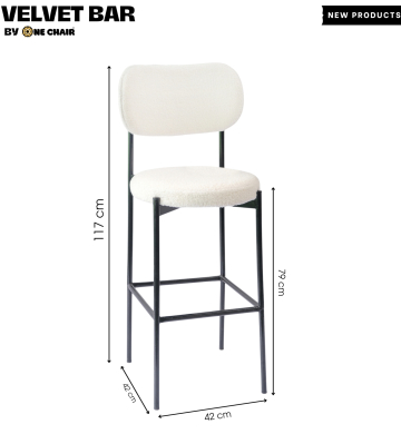 VELVET BAR WHITE – Phiên Bản Ghế Bar Sự Kiện 