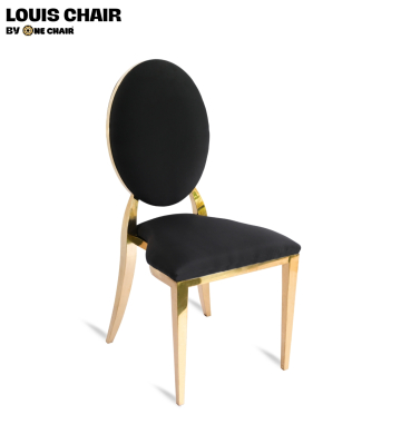 GHẾ SỰ KIỆN CAO CẤP | LOUIS CHAIR NỆM ĐEN – QUYỀN LỰC, TINH TẾ, SANG TRỌNG