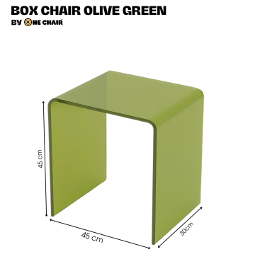 BOX CHAIR OLIVE GREEN – MỘC MẠC VÀ TINH TẾ
