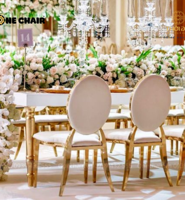 Cho thuê ghế louis mạ vàng sang trọng sự kiện tiệc cưới, bàn ghế đám cưới nhập khẩu phong cách hoàng gia