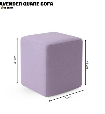 Ghế Sofa Đôn Vuông Màu Lavender – Thanh Thoát & Dễ Thương Cho Tiệc Cưới & Sự Kiện Pastel