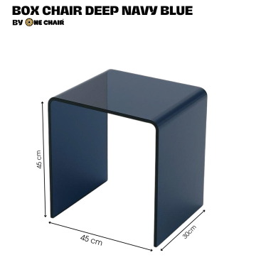 GHẾ SỰ KIỆN CAO CẤP | BOX CHAIR DEEP NAVY BLUE – SANG TRỌNG, HIỆN ĐẠI, VỮNG CHẮC