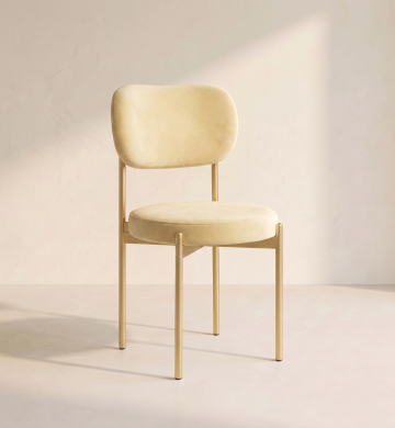 Velvet Chair – Butter Yellow