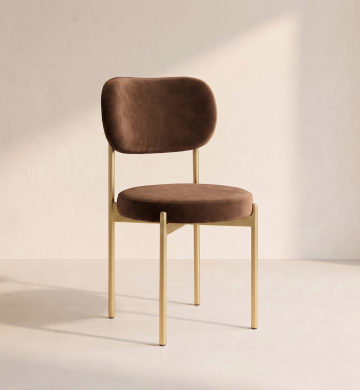 Velvet Chair – Chocolate Brown