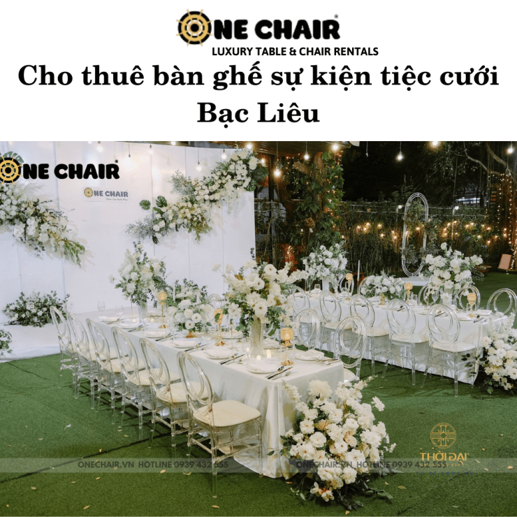 Cho thuê bàn ghế sự kiện tiệc cưới Bạc Liêu