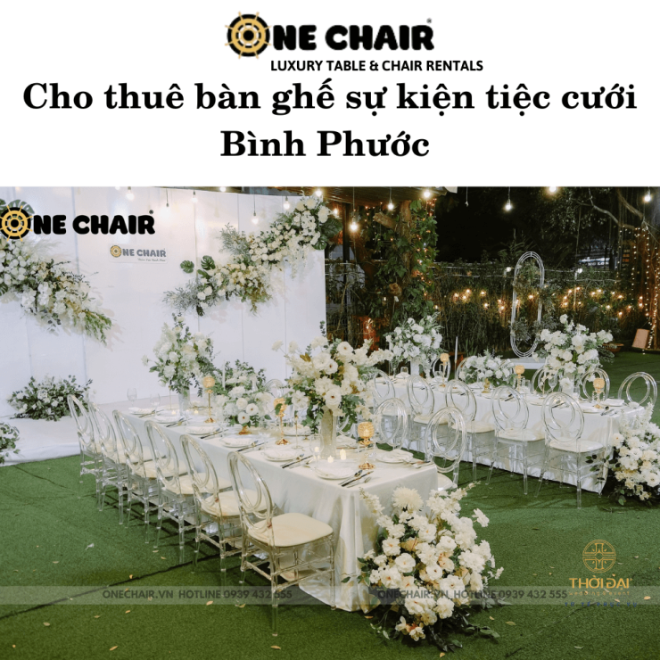 Cho thuê bàn ghế ​​sự kiện tiệc cưới Bình Phước