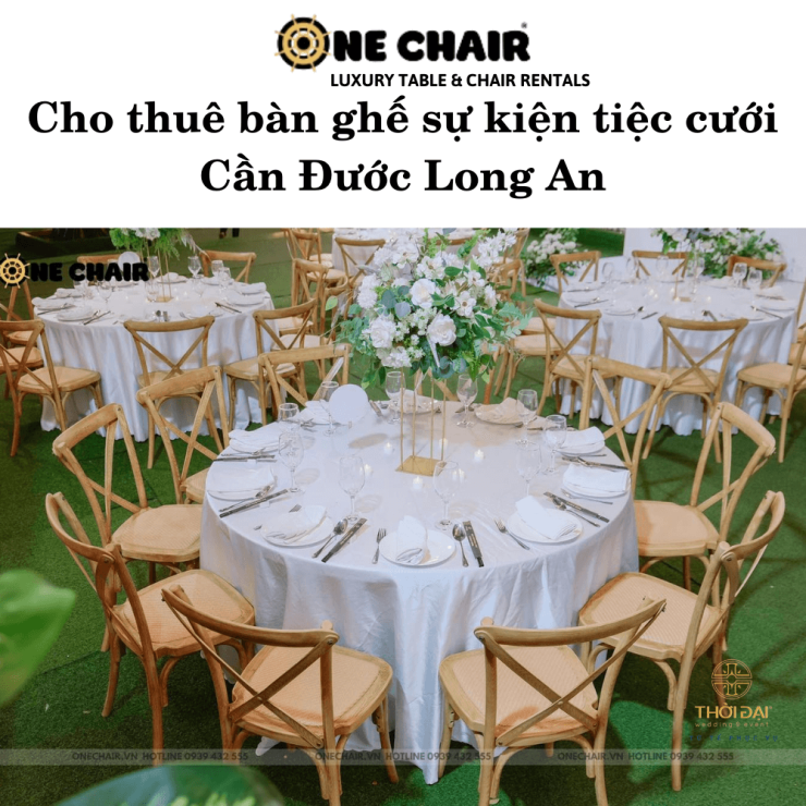 Cho thuê bàn ghế sự kiện tiệc cưới Cần Đước Long An