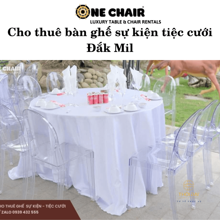 Cho thuê bàn ghế sự kiện tiệc cưới Đắk Mil