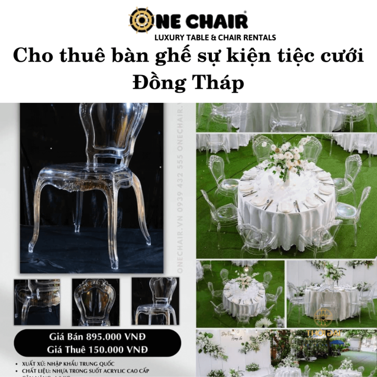 Cho thuê bàn ghế sự kiện tiệc cưới  Đồng Tháp