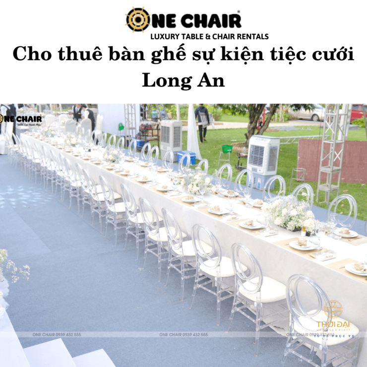 Cho thuê bàn ghế sự kiện tiệc cưới Long An