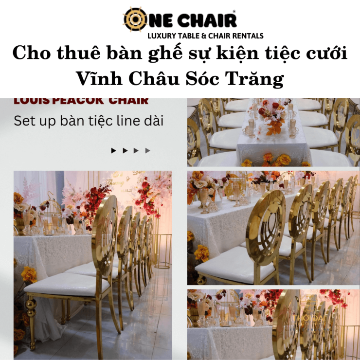 Cho thuê bàn ghế sự kiện tiệc cưới Vĩnh Châu Sóc Trăng